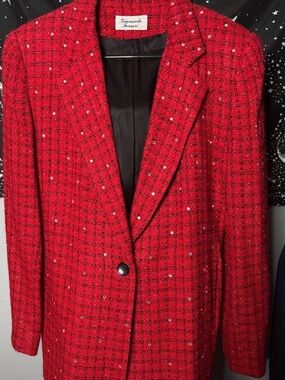 Giancarlo Ferrari Vintage Red Blazer Jacket